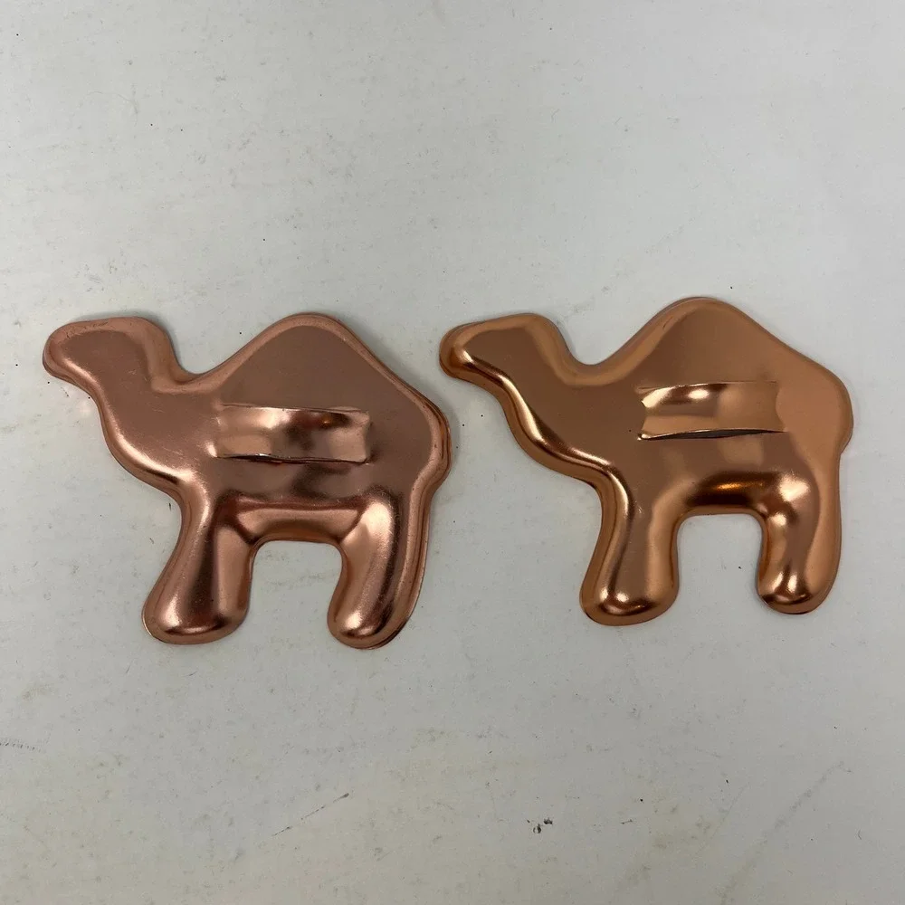 Vintage Copper Cookie Cutter Set Holiday Christmas Shapes 10pc Tree Star